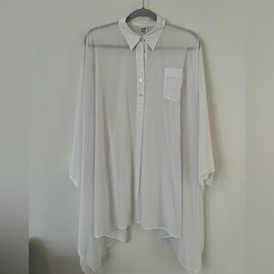 Hermès Sheer White Blouse